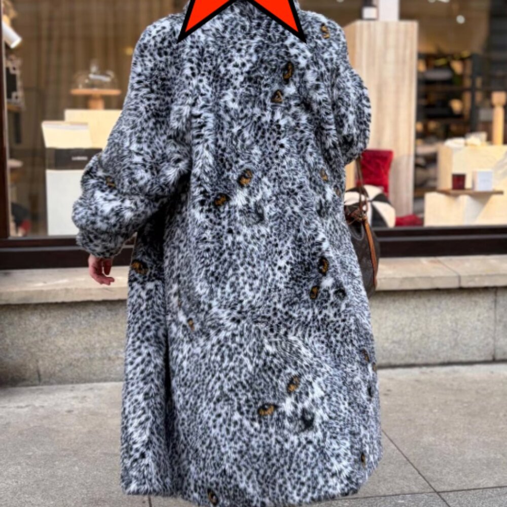 Vintage Faux Fur Trench Coat